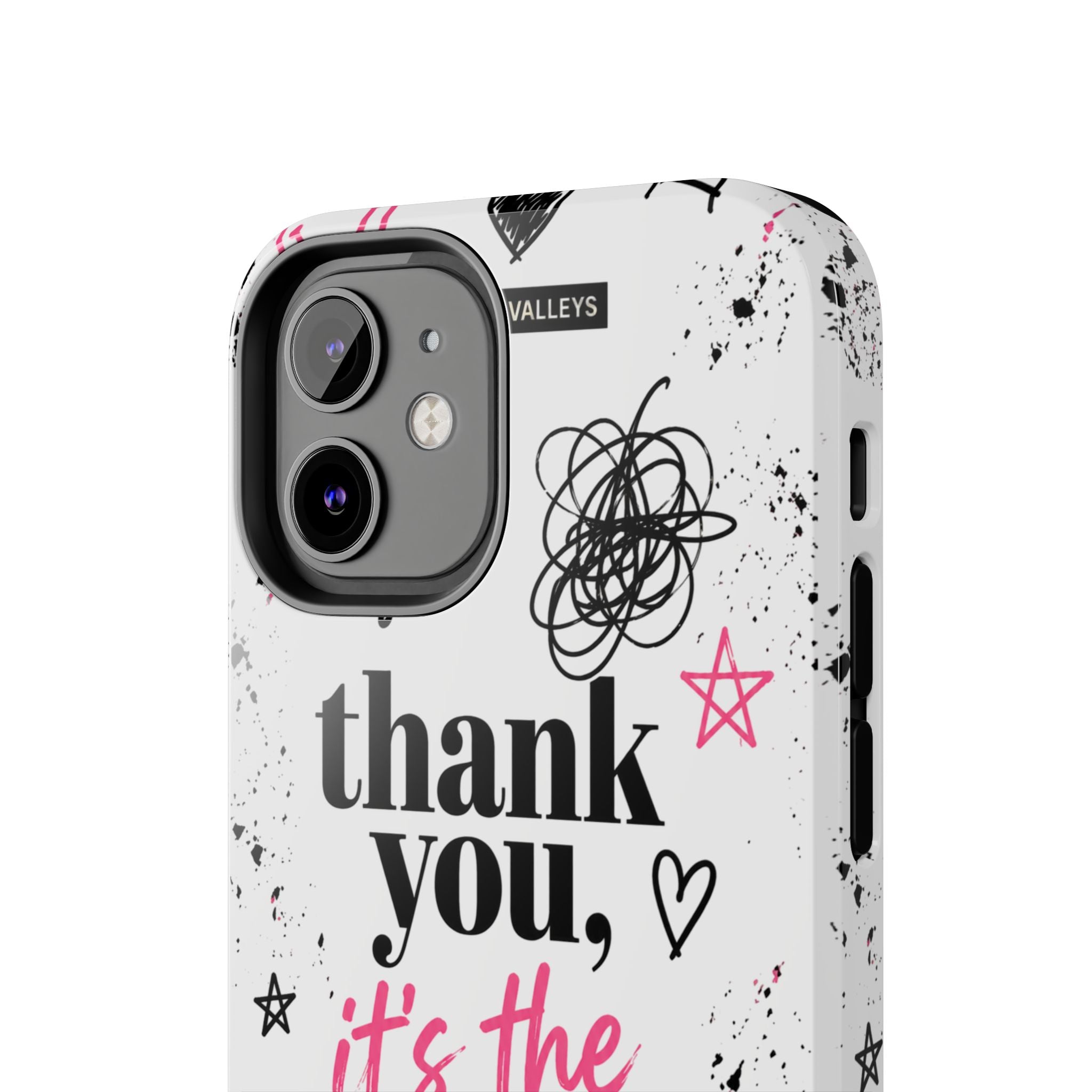Thank You, It’s the Trauma – Bold Aesthetic Phone Case | Funny Relatable Quote | Trendy Minimal Design