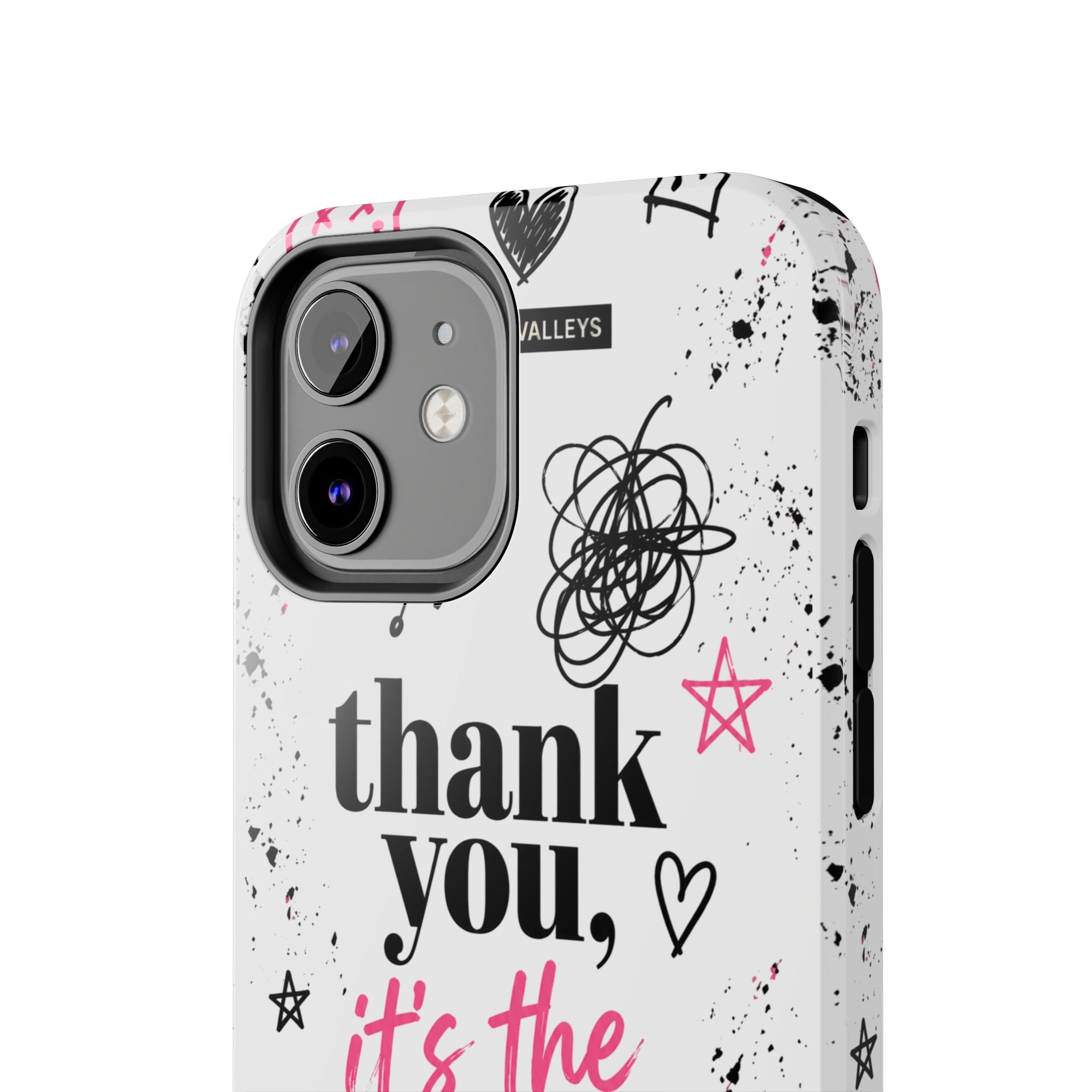 Thank You, It’s the Trauma – Bold Aesthetic Phone Case | Funny Relatable Quote | Trendy Minimal Design
