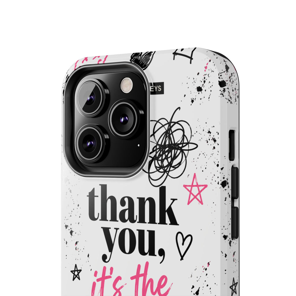 Thank You, It’s the Trauma – Bold Aesthetic Phone Case | Funny Relatable Quote | Trendy Minimal Design