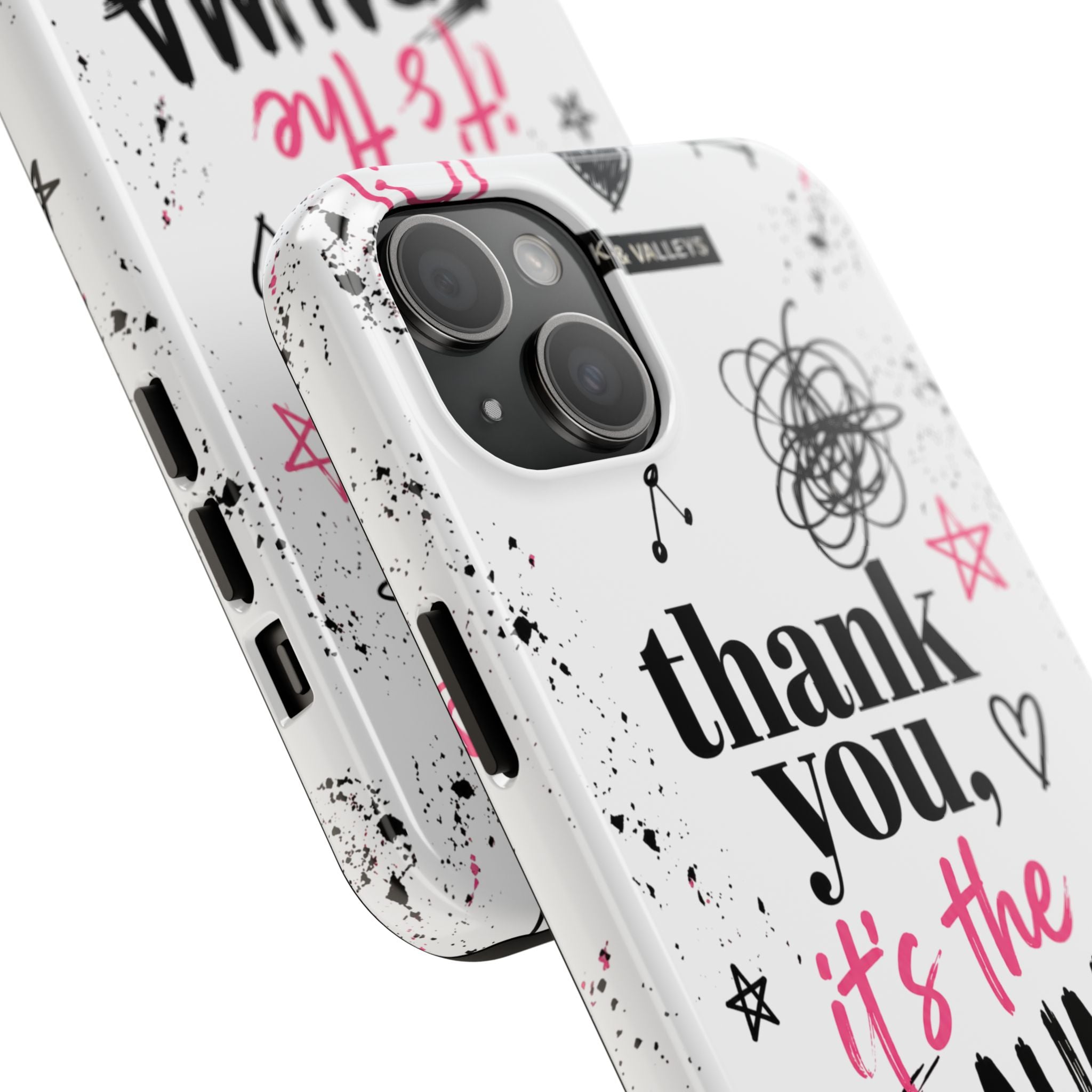 Thank You, It’s the Trauma – Bold Aesthetic Phone Case | Funny Relatable Quote | Trendy Minimal Design