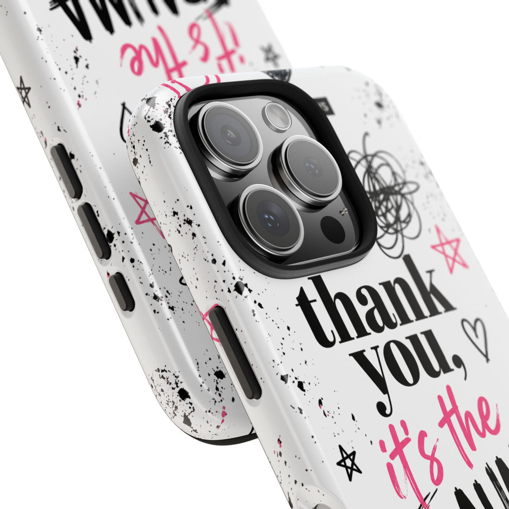 Thank You, It’s the Trauma – Bold Aesthetic Phone Case | Funny Relatable Quote | Trendy Minimal Design