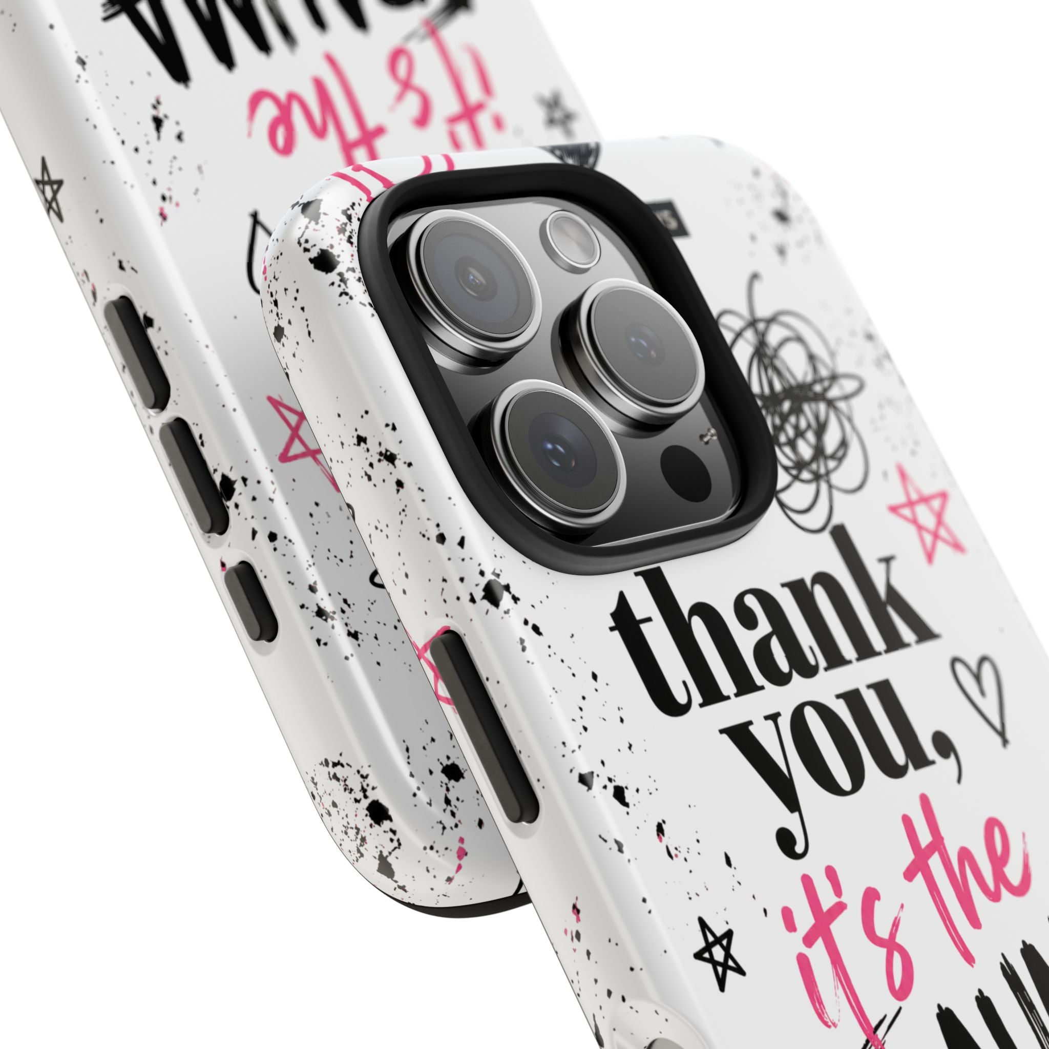 Thank You, It’s the Trauma – Bold Aesthetic Phone Case | Funny Relatable Quote | Trendy Minimal Design
