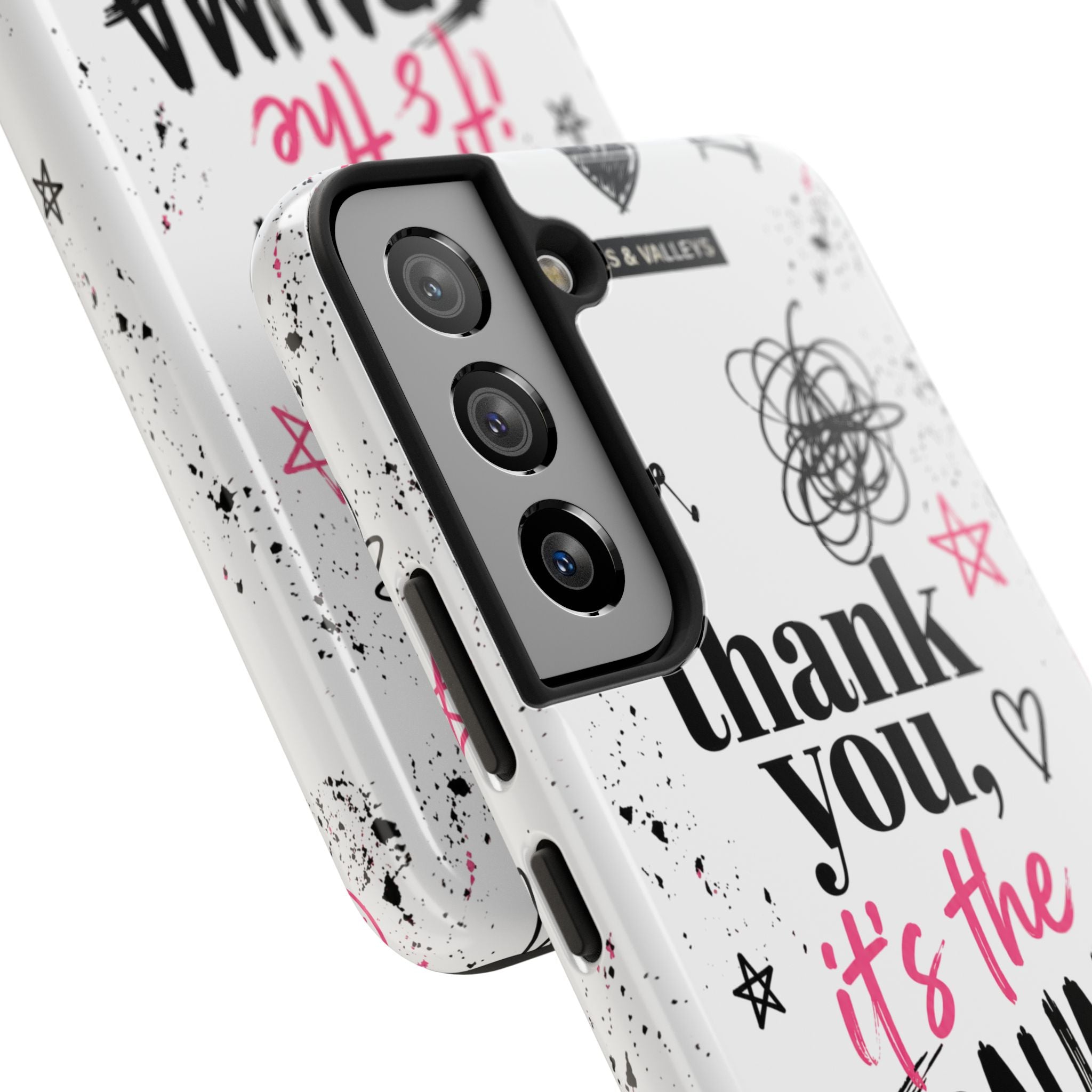Thank You, It’s the Trauma – Bold Aesthetic Phone Case | Funny Relatable Quote | Trendy Minimal Design