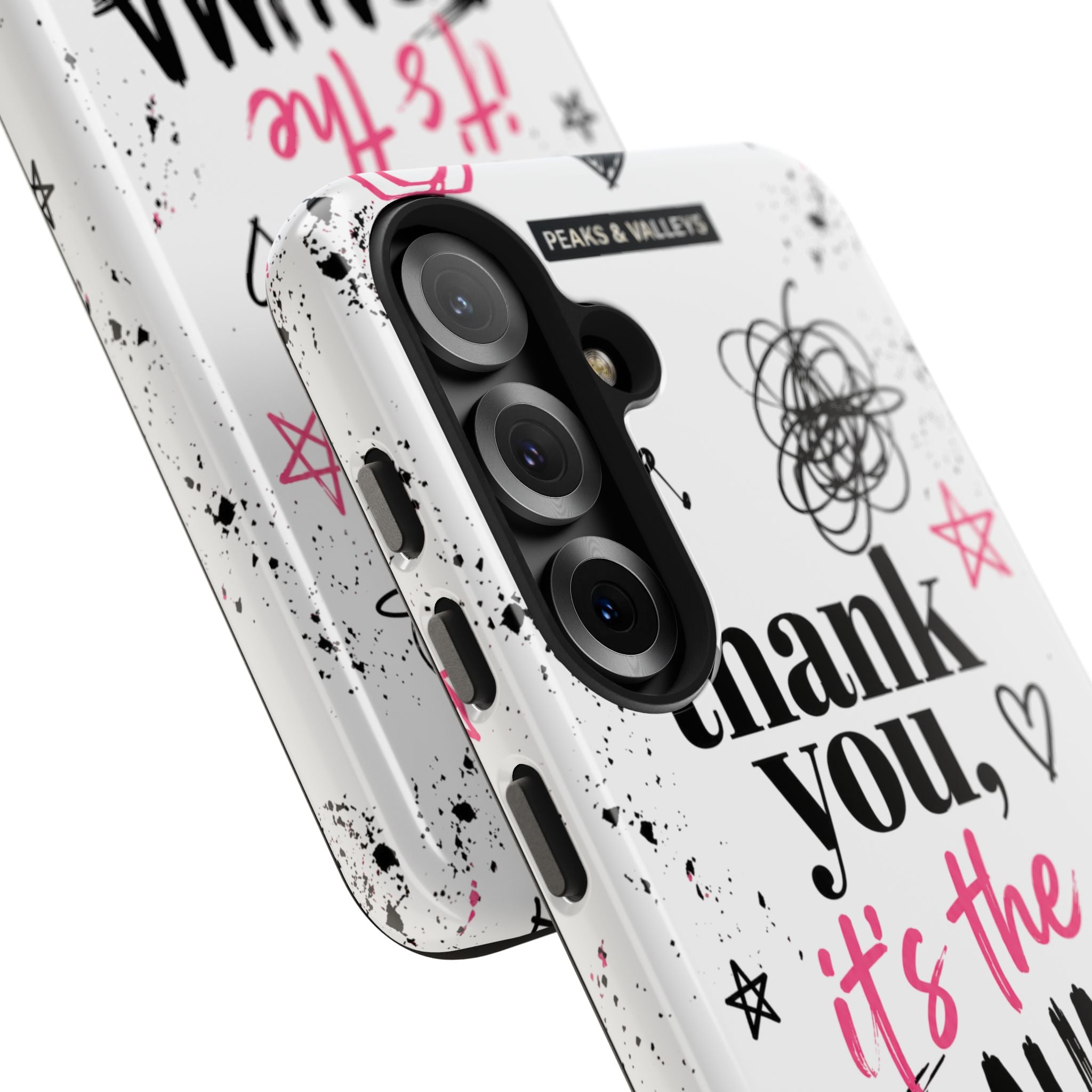 Thank You, It’s the Trauma – Bold Aesthetic Phone Case | Funny Relatable Quote | Trendy Minimal Design