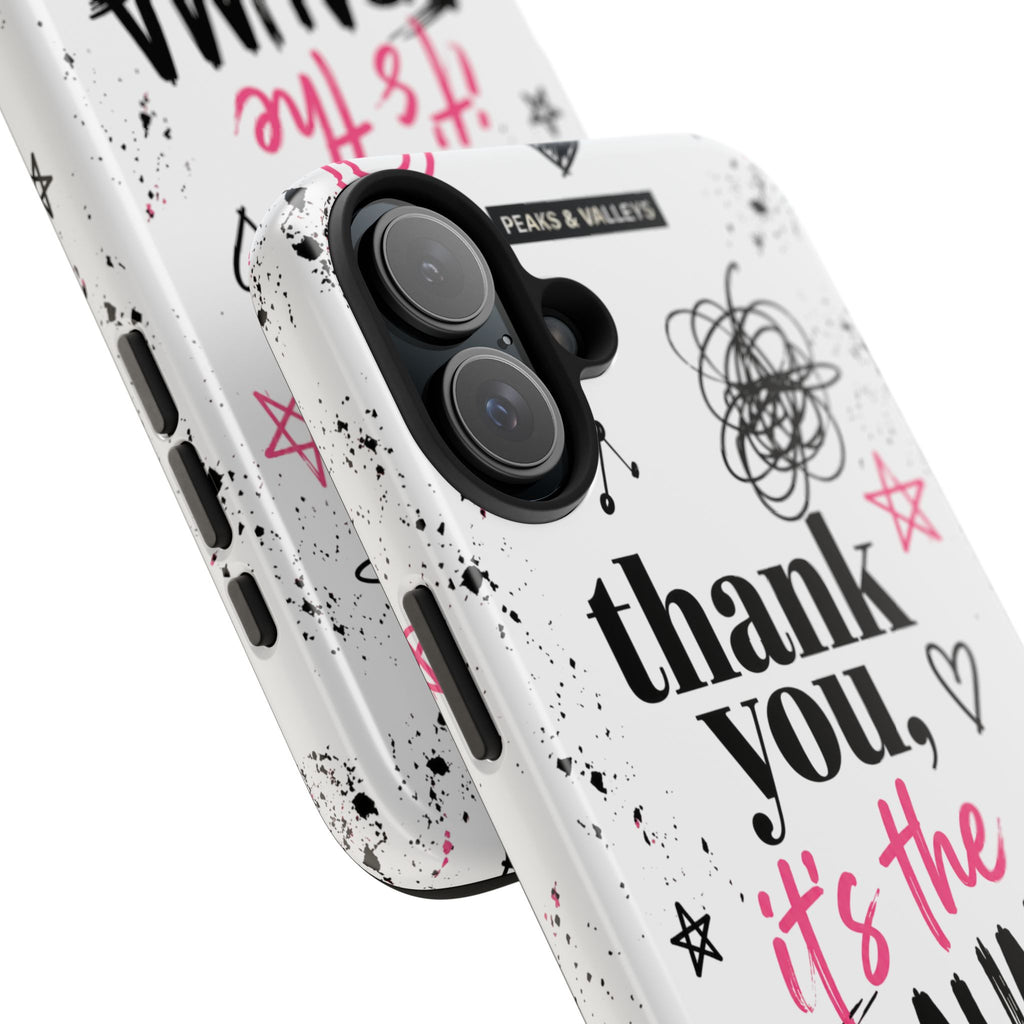 Thank You, It’s the Trauma – Bold Aesthetic Phone Case | Funny Relatable Quote | Trendy Minimal Design