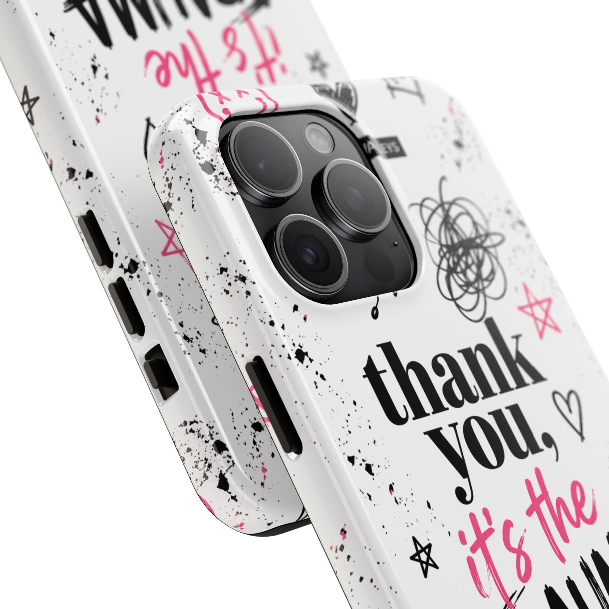 Thank You, It’s the Trauma – Bold Aesthetic Phone Case | Funny Relatable Quote | Trendy Minimal Design