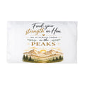 Find Your Strength in Him – Peaks Edition | Christian pillow case| Faith & Victory Decor