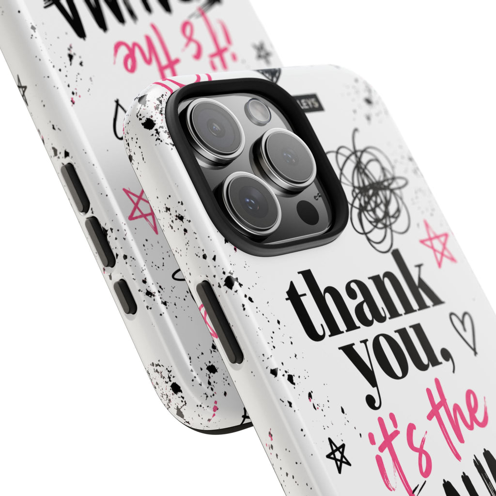 Thank You, It’s the Trauma – Bold Aesthetic Phone Case | Funny Relatable Quote | Trendy Minimal Design