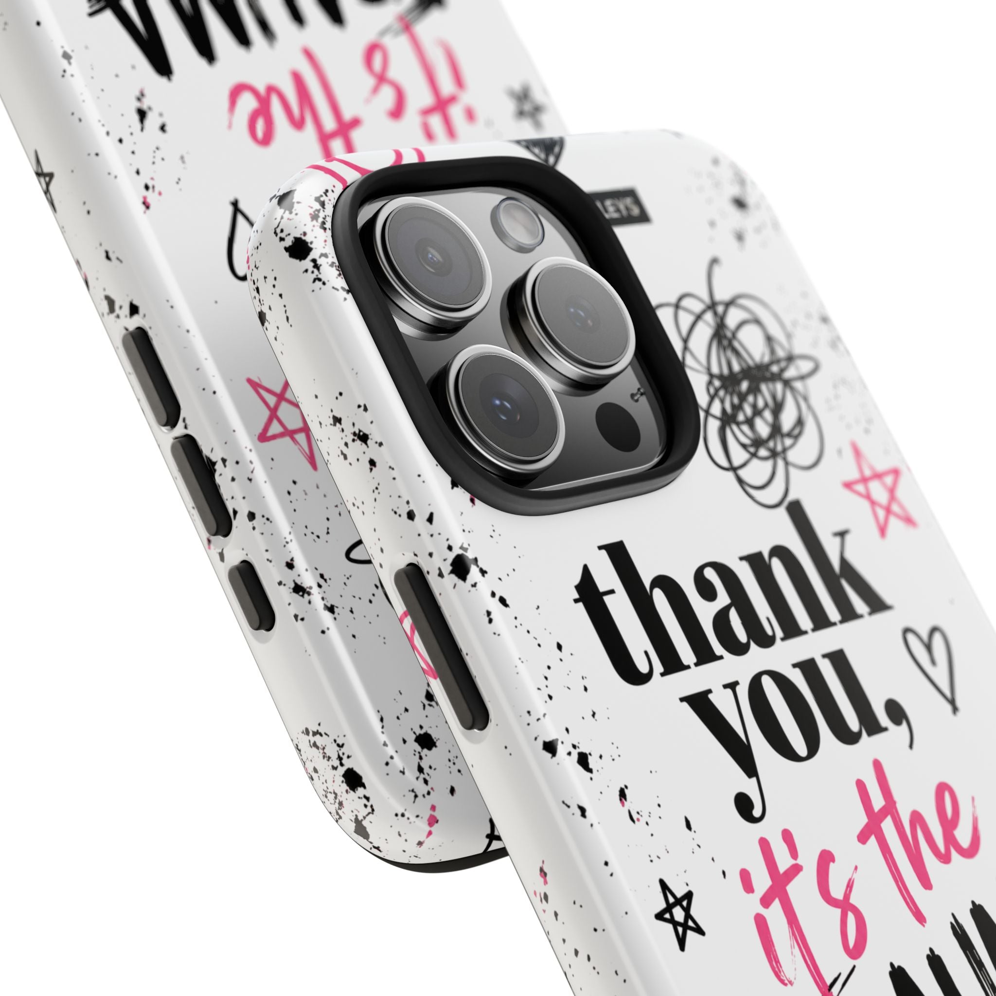Thank You, It’s the Trauma – Bold Aesthetic Phone Case | Funny Relatable Quote | Trendy Minimal Design