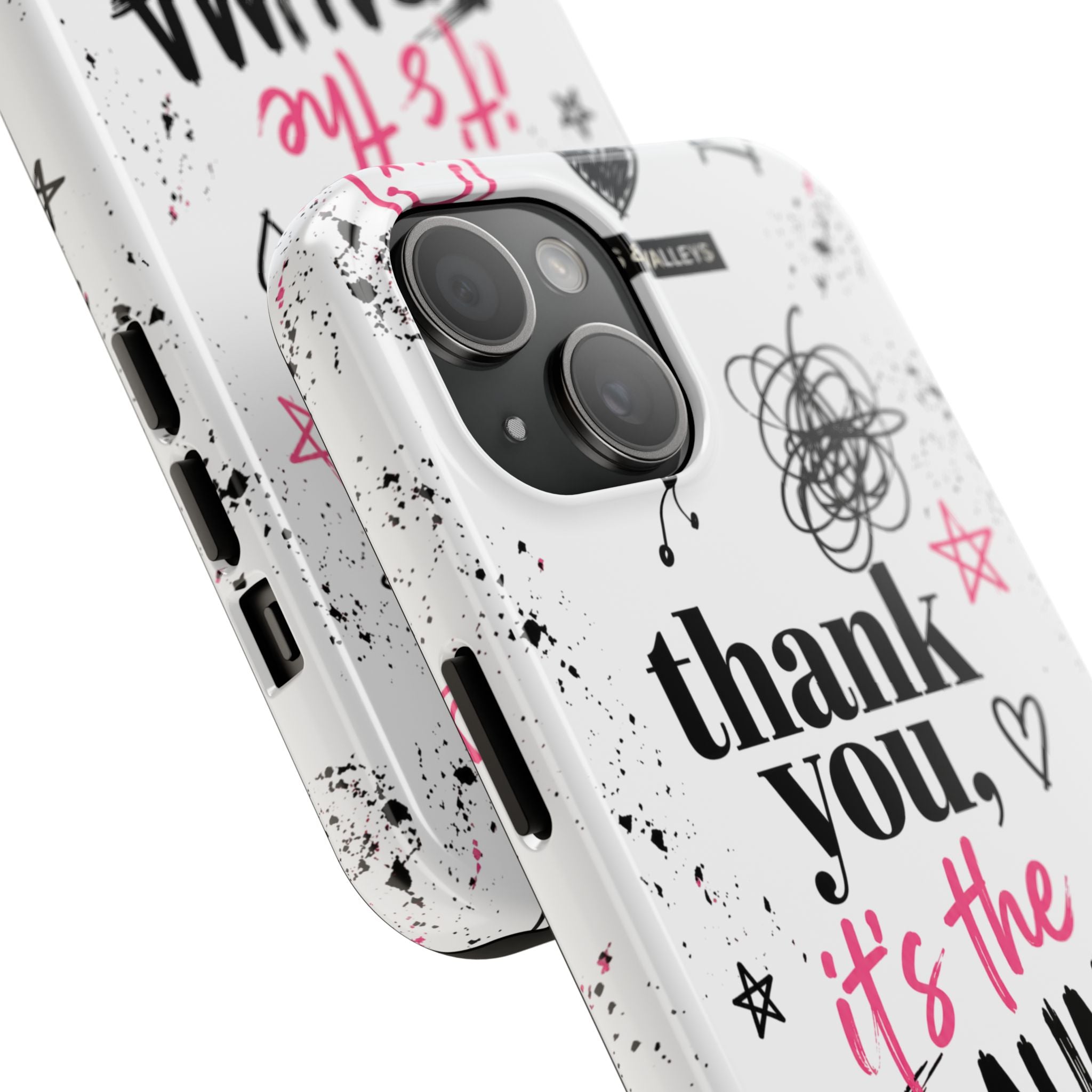 Thank You, It’s the Trauma – Bold Aesthetic Phone Case | Funny Relatable Quote | Trendy Minimal Design