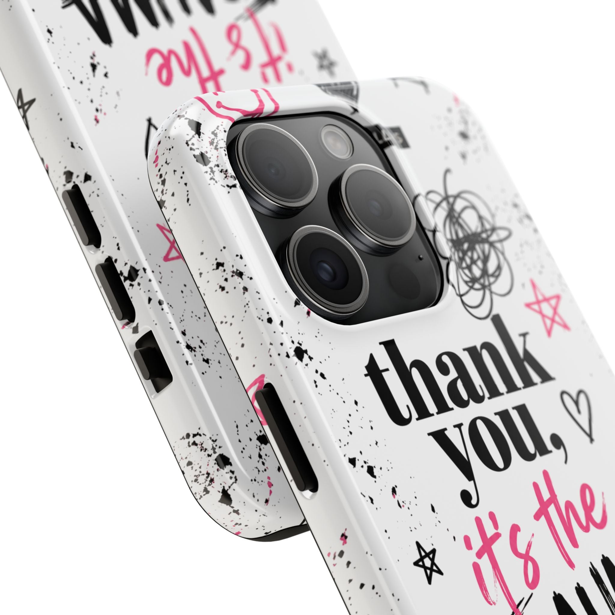 Thank You, It’s the Trauma – Bold Aesthetic Phone Case | Funny Relatable Quote | Trendy Minimal Design