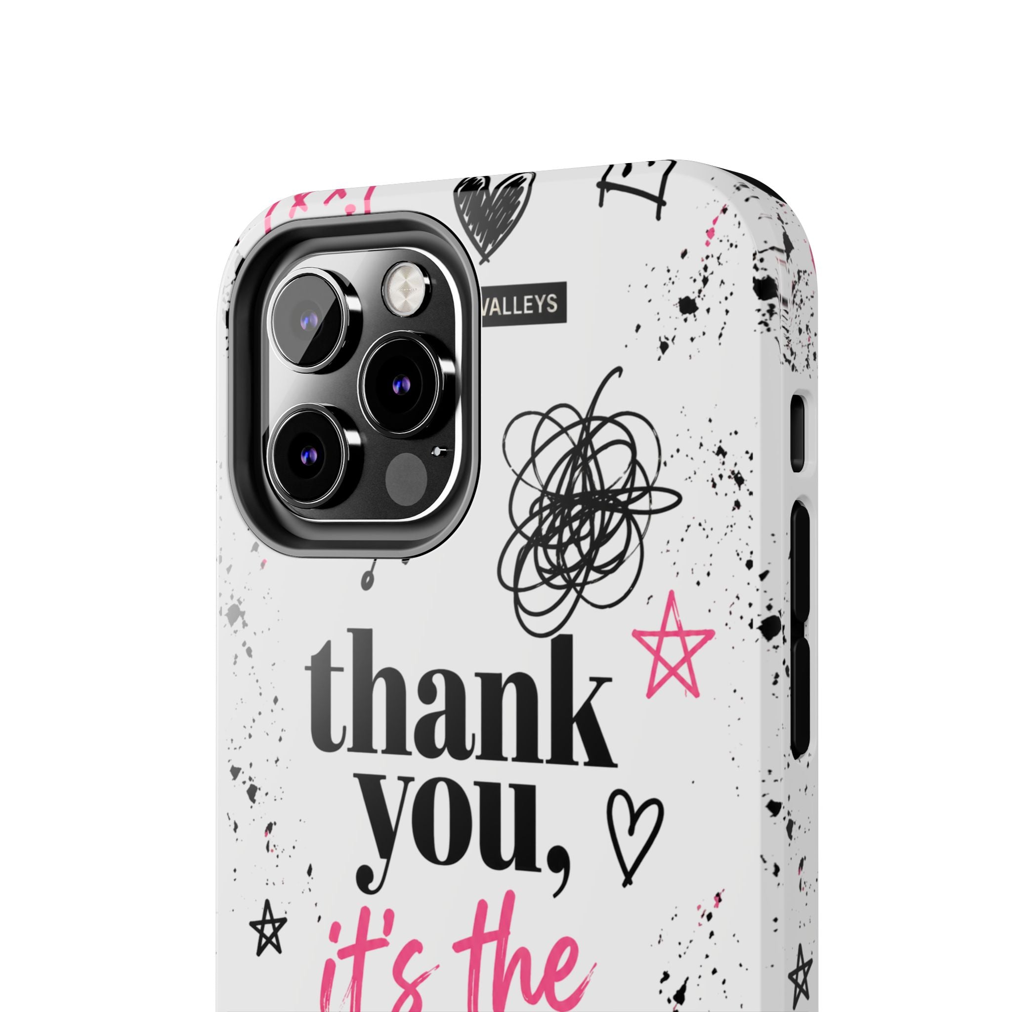 Thank You, It’s the Trauma – Bold Aesthetic Phone Case | Funny Relatable Quote | Trendy Minimal Design
