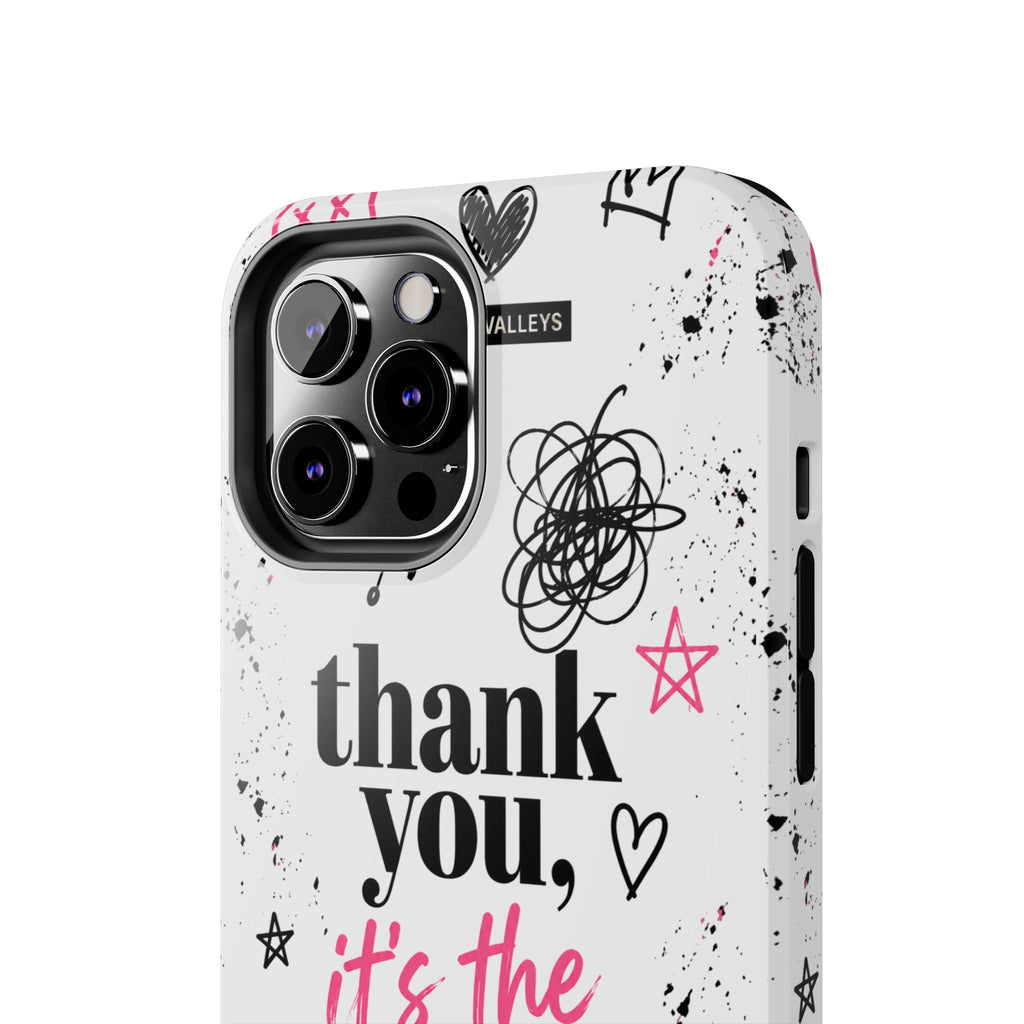 Thank You, It’s the Trauma – Bold Aesthetic Phone Case | Funny Relatable Quote | Trendy Minimal Design