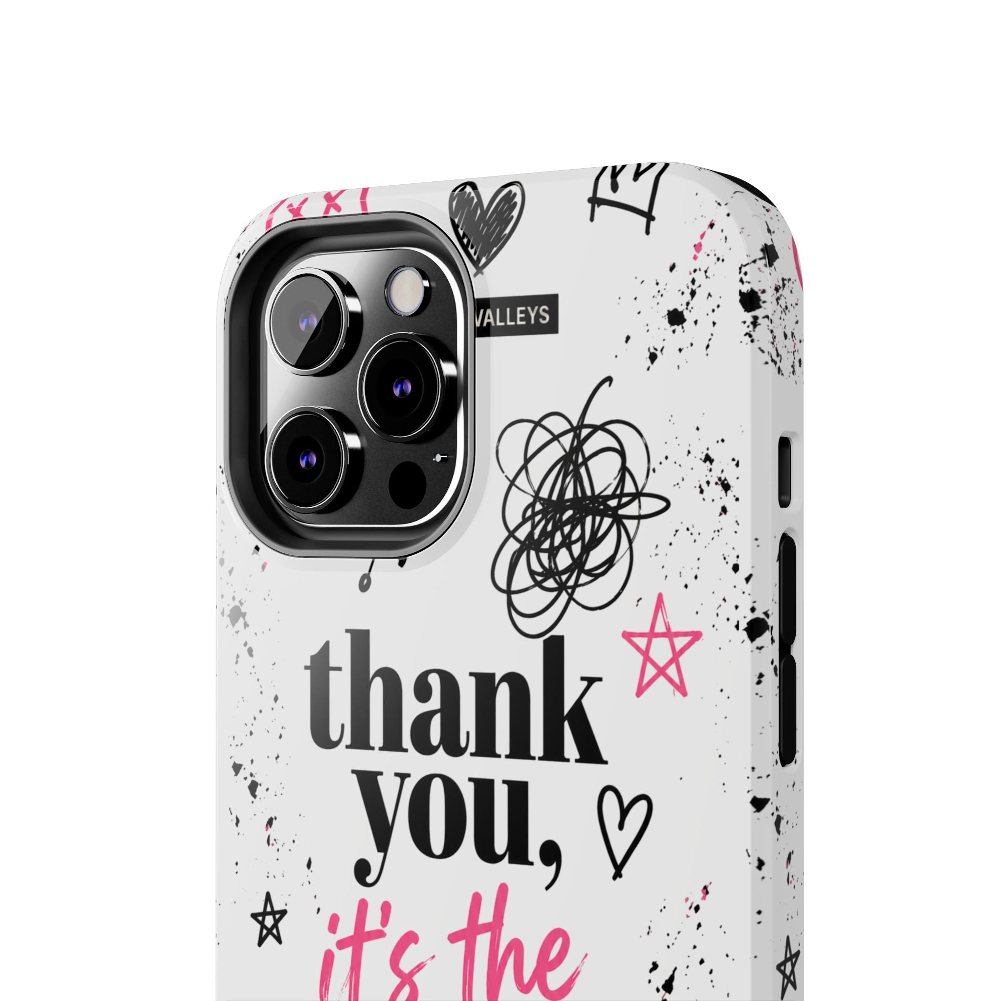 Thank You, It’s the Trauma – Bold Aesthetic Phone Case | Funny Relatable Quote | Trendy Minimal Design