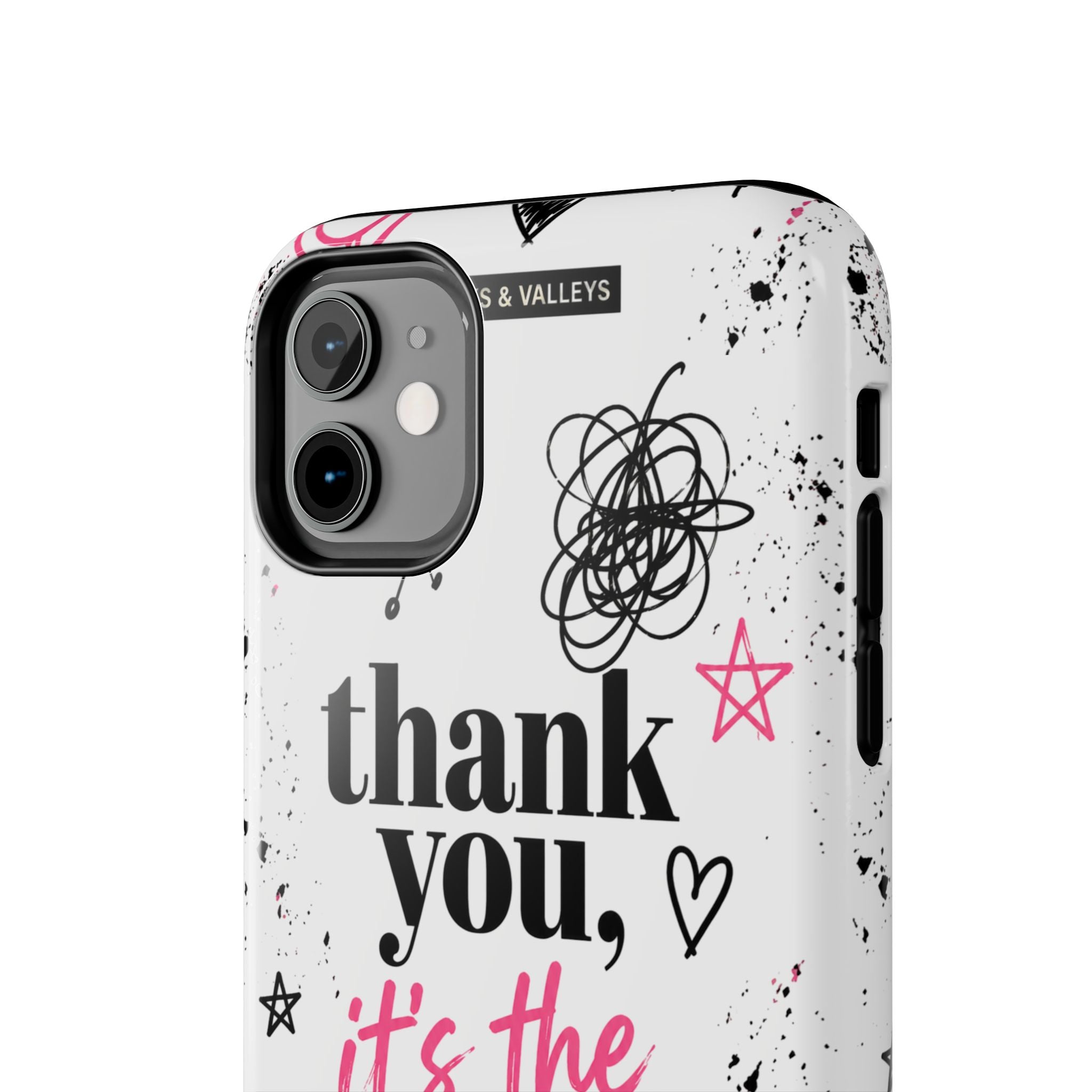 Thank You, It’s the Trauma – Bold Aesthetic Phone Case | Funny Relatable Quote | Trendy Minimal Design
