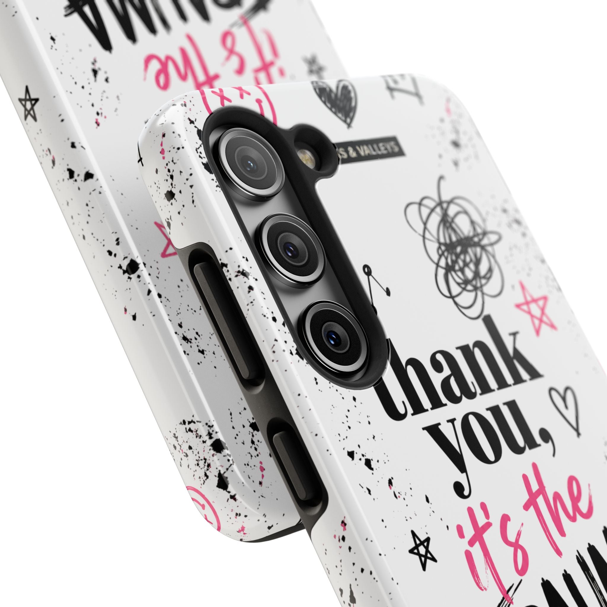 Thank You, It’s the Trauma – Bold Aesthetic Phone Case | Funny Relatable Quote | Trendy Minimal Design